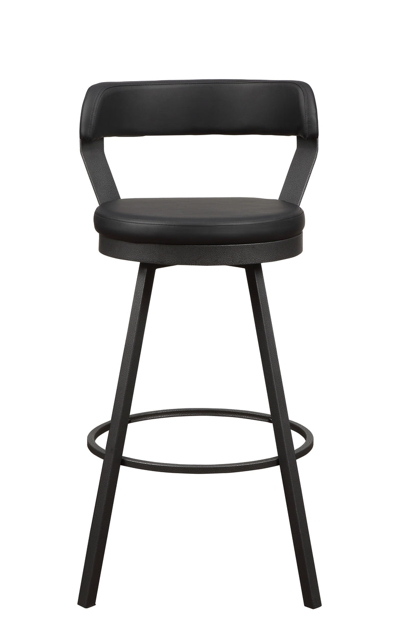 Appert Swivel Pub Height Chair, Black in Gray/Black - 5566-29BK