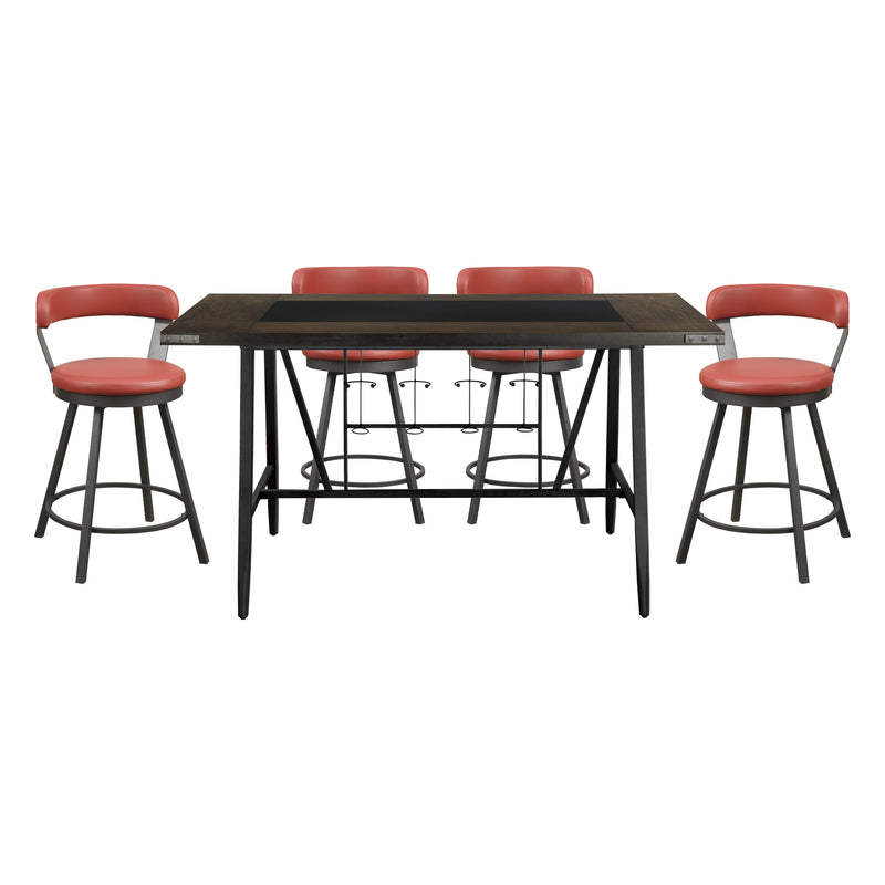 Appert 5pc Set (TB+4S) in Red/Gray/Brown - 5566-36*5RD