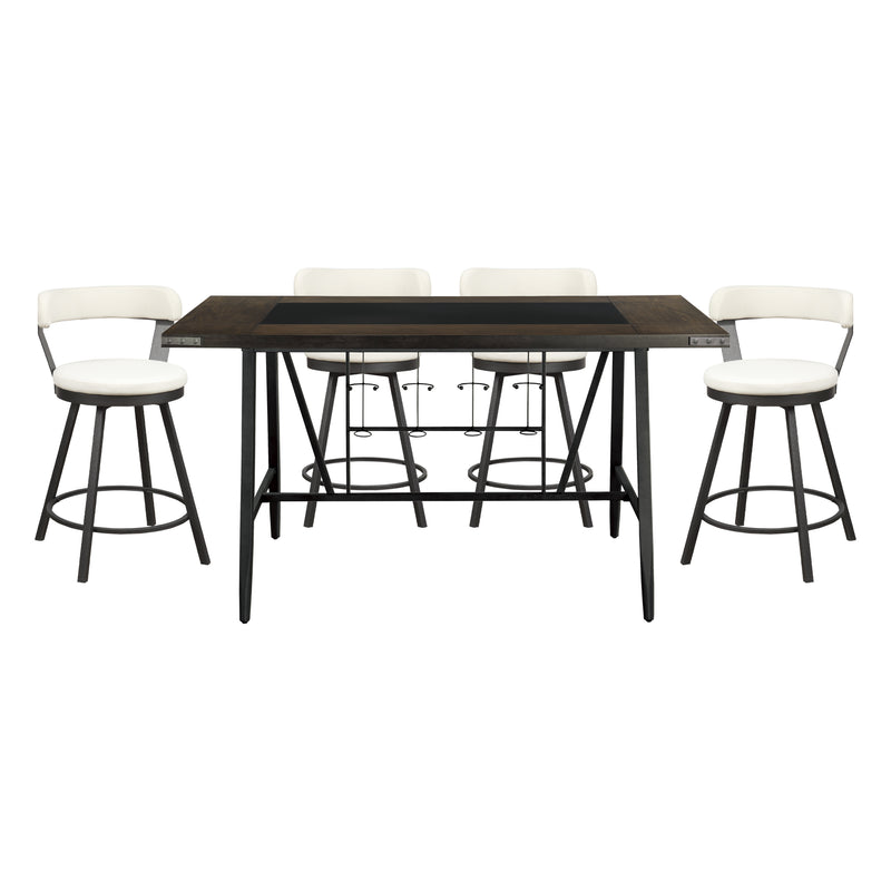 Appert 5pc Set (TB+4S) in Gray/White/Brown - 5566-36*5WT