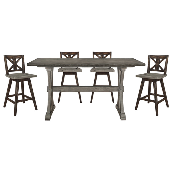 Amsonia 5pc Set (TB+4S) in Gray/Black - 5602-36*5BK