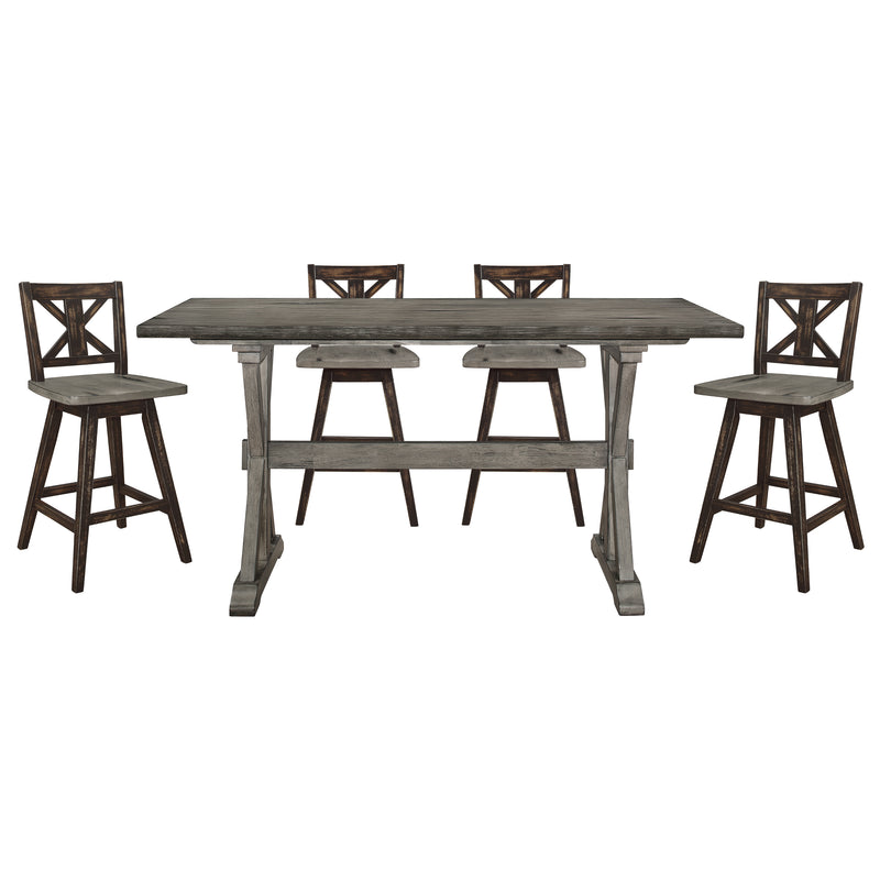Amsonia 5pc Set (TB+4S) in Gray/Black - 5602-36*5BK