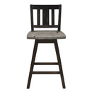 Amsonia Swivel Counter Height Chair - Black,Gray - Vertical Slat Back