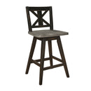 Amsonia Swivel Counter Height Chair, Black