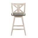 Amsonia Swivel Counter Height Chair, White