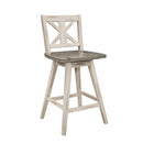 Amsonia Swivel Counter Height Chair, White