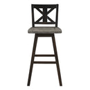 Amsonia Swivel Pub Height Chair - Black,Gray - X-Back