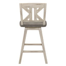 Amsonia Swivel Pub Height Chair in White/Gray - 5602-29WTS1