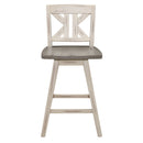 Amsonia Swivel Pub Height Chair in White/Gray - 5602-29WTS1