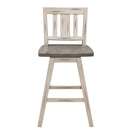 Amsonia Swivel Counter Height Chair in White/Gray - 5602-24WTS2