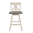 Amsonia SWIVEL COUNTER HEIGHT CHAIR, WHITE in White/Gray - 5602-24WT