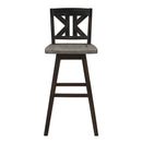 Amsonia Swivel Pub Height Chair in Black/Gray - 5602-29BKS1