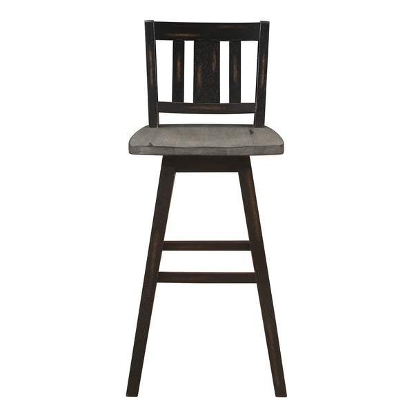 Amsonia Swivel Pub Height Chair in Black/Gray - 5602-29BKS2