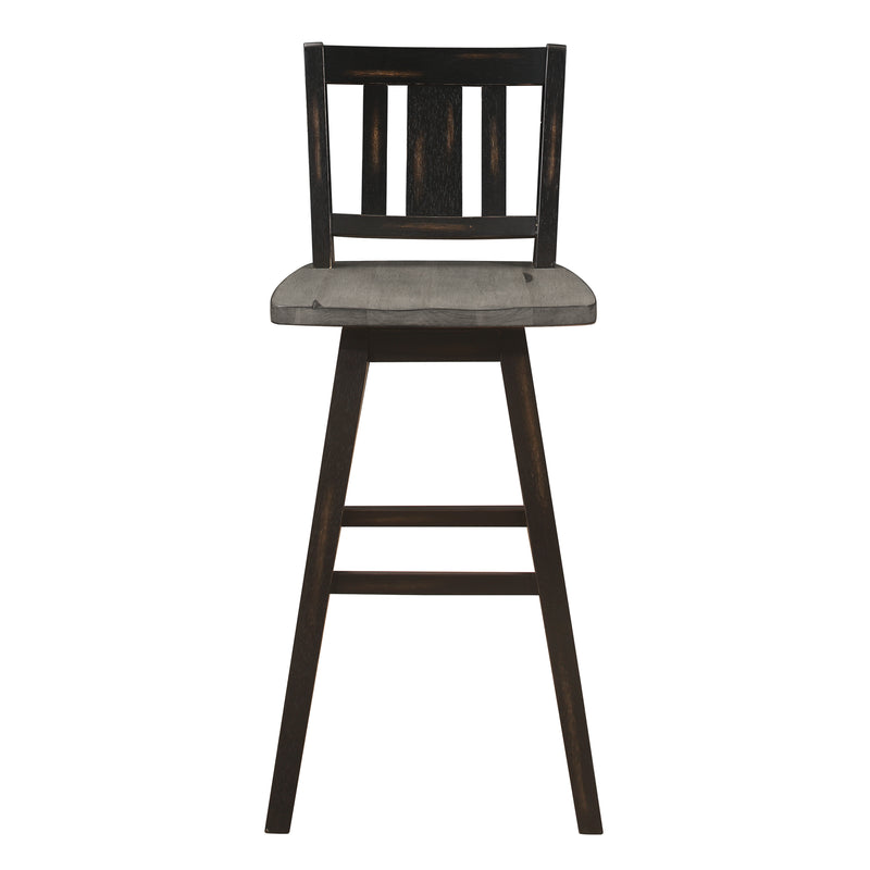 Amsonia Swivel Pub Height Chair in Black/Gray - 5602-29BKS2