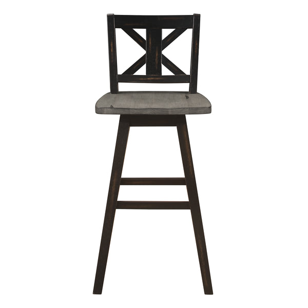 Amsonia Swivel Pub Height Chair in Black/Gray - 5602-29BK