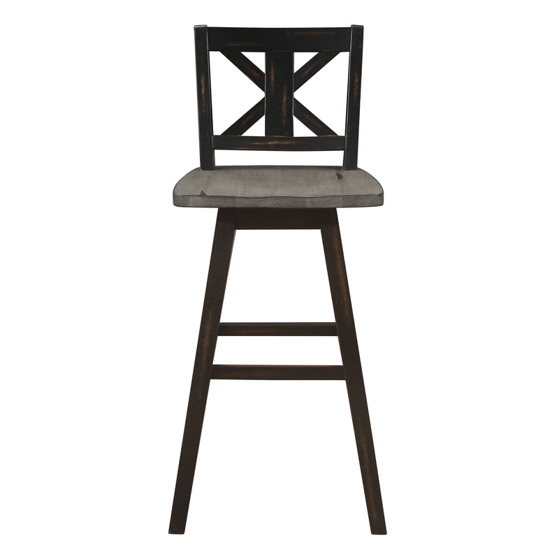 Amsonia Swivel Pub Height Chair in Black/Gray - 5602-29BK