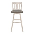 Amsonia Swivel Pub Height Chair in White/Gray - 5602-29WTS2