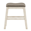 Timbre Counter Height Stool - White,Brown