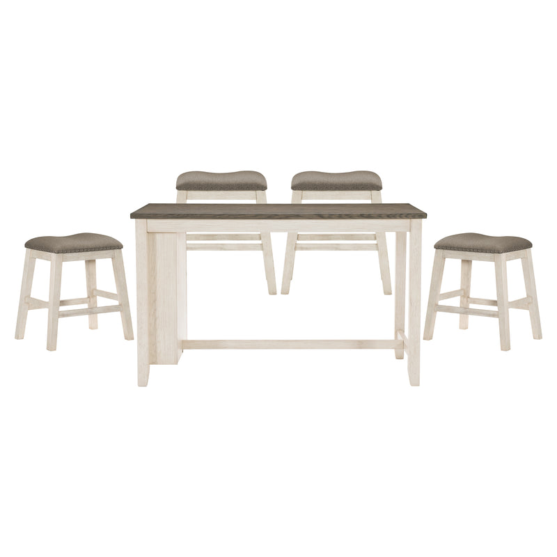 Timbre 5pc Set (TB+4S) in White/Brown - 5603WW-36*5