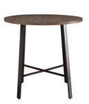 Chevre Round Counter Height Table in Brown/Gray/Metal - 5607-36RD