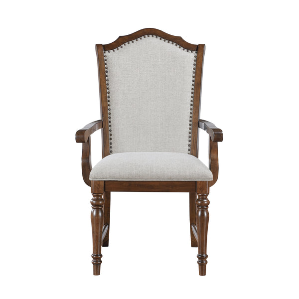 Rexford Arm Chair in Cherry/Gray - 5615A