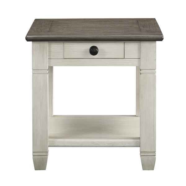 Granby End Table in Brown/White - 5627NW-04