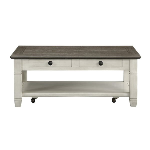 Granby Cocktail Table in Brown/White - 5627NW-30