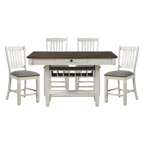 Granby 5pc Set (TB+4S) in Brown/White/Gray - 5627NW-36*5
