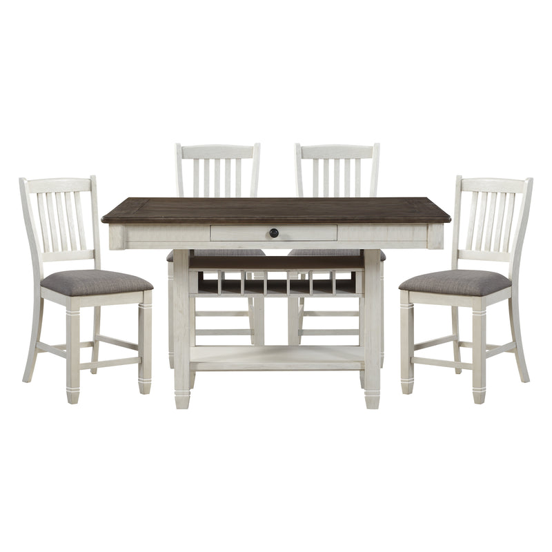 Granby 5pc Set (TB+4S) in Brown/White/Gray - 5627NW-36*5