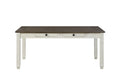 Granby Dining Table - White,Brown