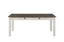 Granby Dining Table - White,Brown