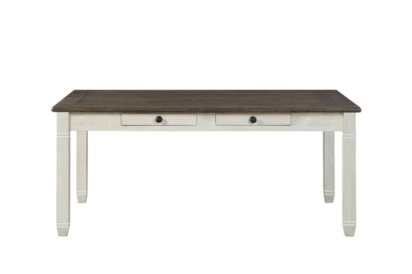 Granby Dining Table in White/Brown - 5627NW-72
