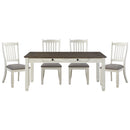 Granby 5pc Set (TB+4S) in White/Brown/Gray - 5627NW-72*5