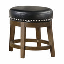 Westby Round Swivel Stool, Black in Brown/Black - 5681BLK-18