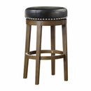 Westby Round Swivel Pub Height Stool, Black in Black/Brown - 5681BLK-29