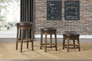 Westby Round Swivel Counter Height Stool, Brown