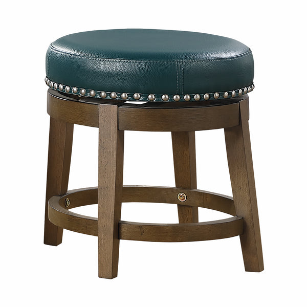 Westby Round Swivel Stool, Green in Green/Brown - 5681GEN-18