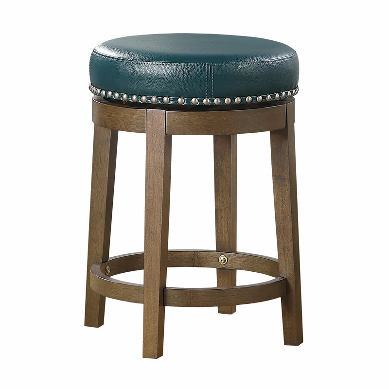Westby Round Swivel Counter Height Stool, Green in Green/Brown - 5681GEN-24
