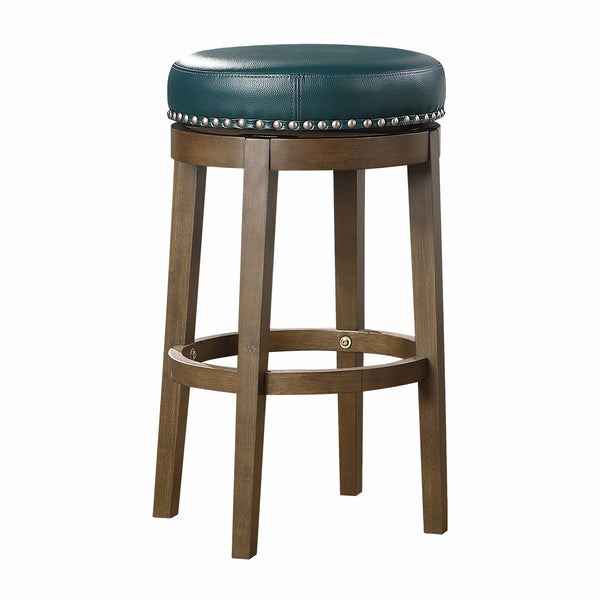 Westby Round Swivel Pub Height Stool, Green in Brown/Green - 5681GEN-29