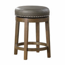 Westby Round Swivel Counter Height Stool, Gray in Brown/Gray - 5681GRY-24