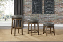 Westby Round Swivel Pub Height Stool, Gray