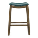 Ordway 29 Pub Height Stool, Green in Brown/Green - 5682GEN-29