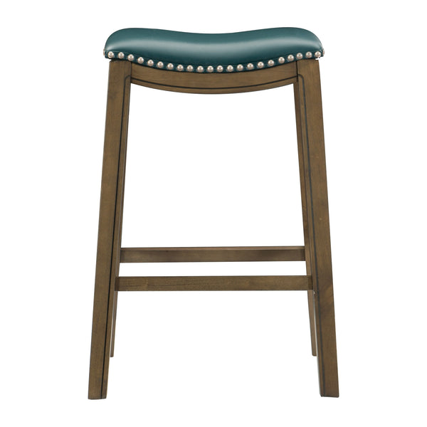 Ordway 29 Pub Height Stool, Green in Brown/Green - 5682GEN-29
