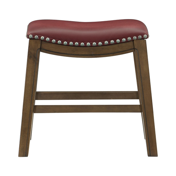 Ordway 18 Dining Stool, Red in Red/Brown - 5682RED-18