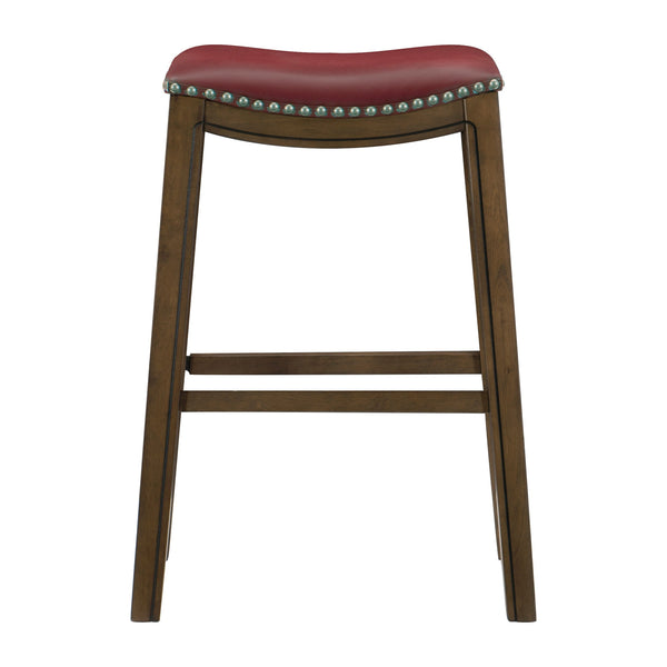Ordway 29 Pub Height Stool, Red in Red/Brown - 5682RED-29