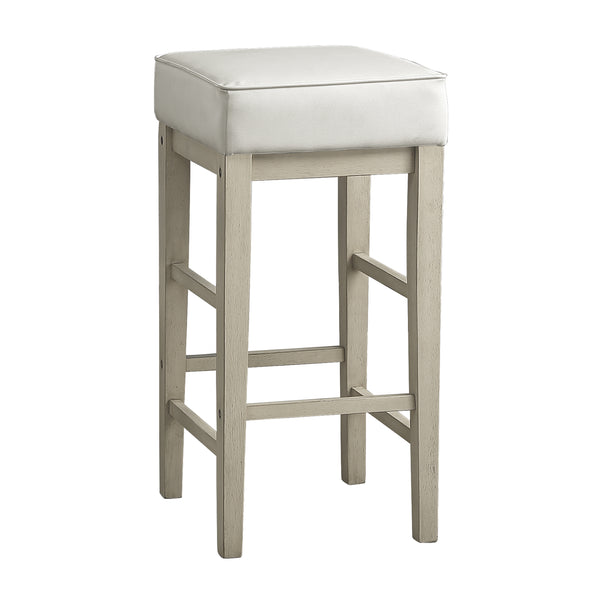 Pittsville Pub Height Stool in White/Beige - 5684WH-29