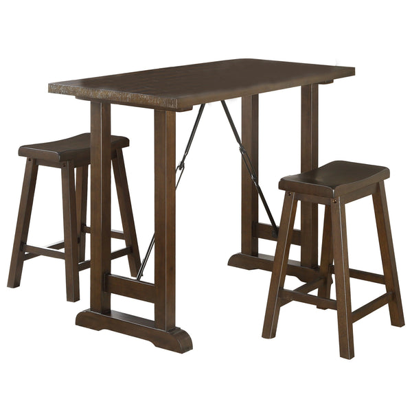 Bracknell 3-Piece Pack Counter Height Set in Brown/Cherry - 5686-32