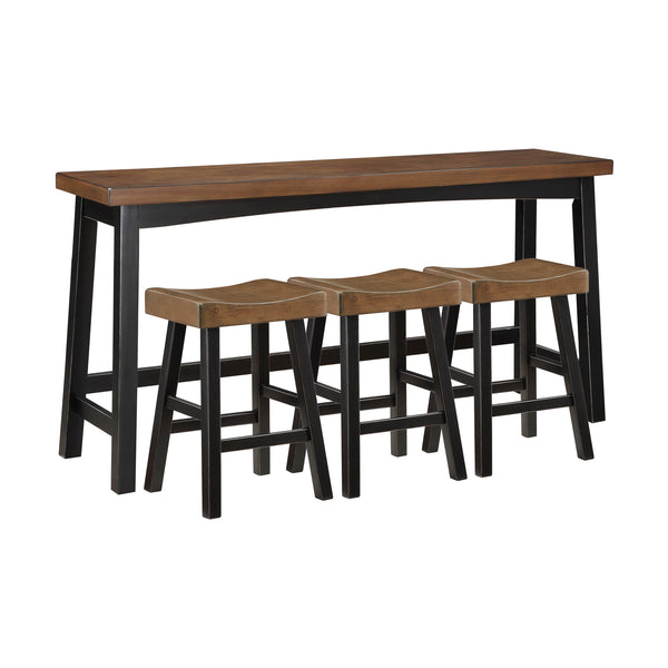 Caspian 4-Piece Pack Counter Height Set in Black/Brown - 5687BTT-364P