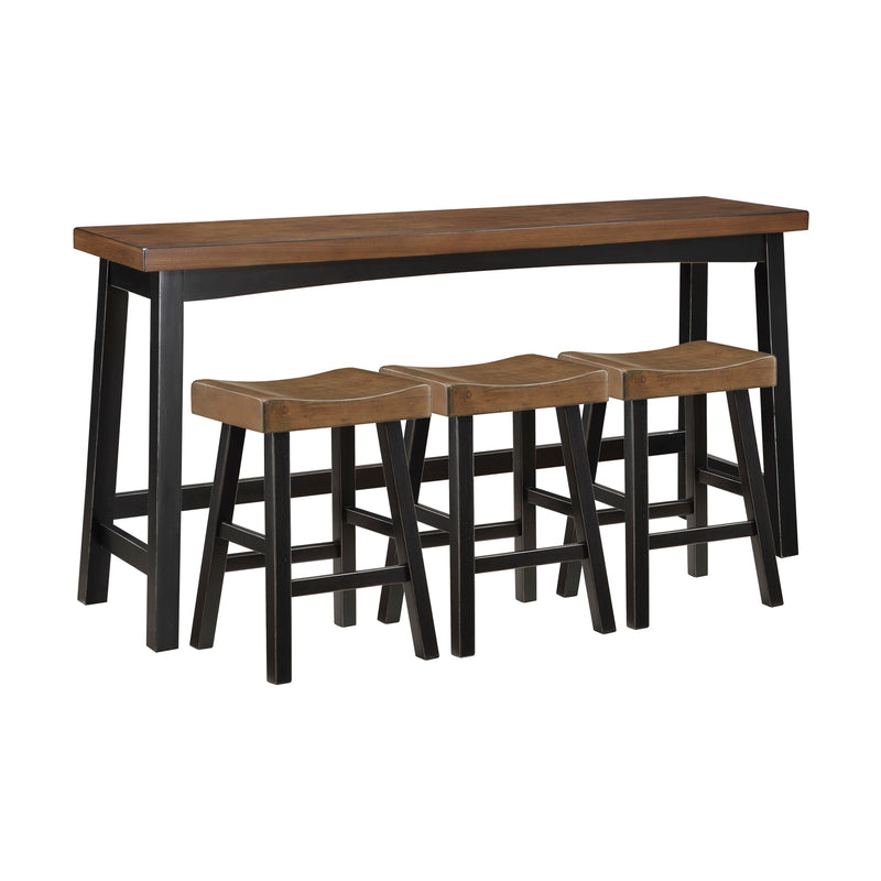 Caspian 4-Piece Pack Counter Height Set in Black/Brown - 5687BTT-364P