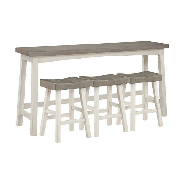 Caspian 4-Piece Pack Counter Height Set in Brown/White - 5687WTT-364P