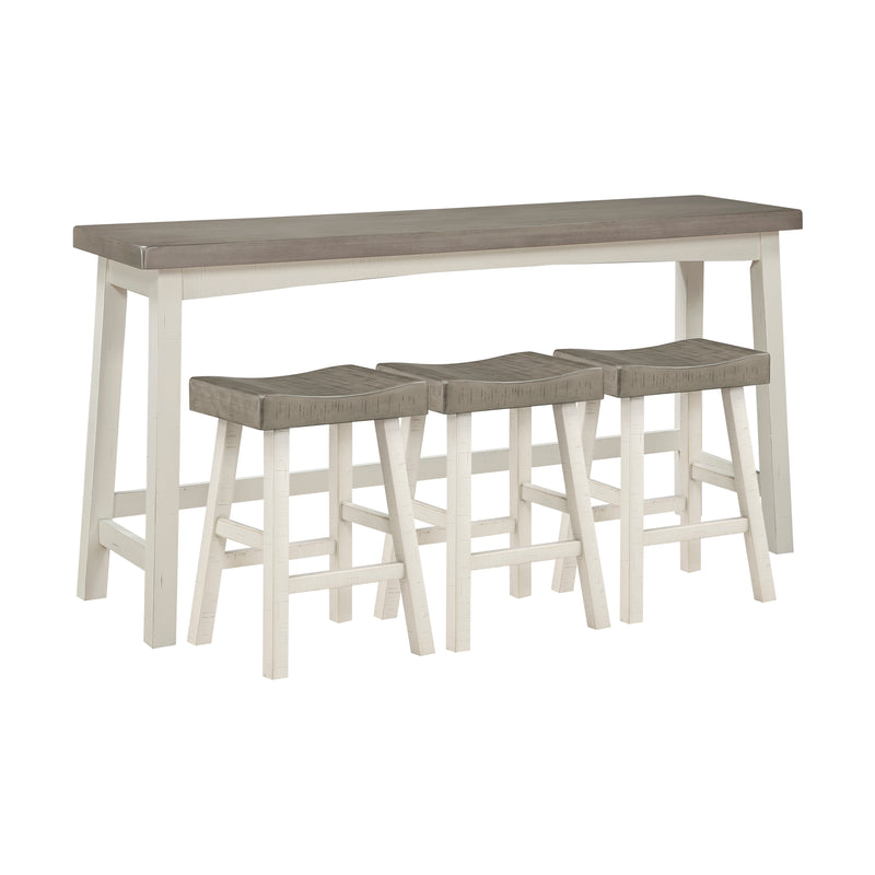 Caspian 4-Piece Pack Counter Height Set in Brown/White - 5687WTT-364P